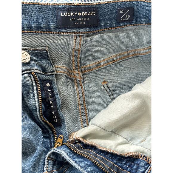 Lucky Brand Ava Ankle Skinny Mid Rise Jeans 10 - Picture 3 of 5